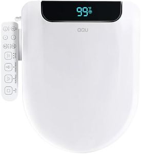 QQU Round Bidet Toilet Seat, Heated Bidet Seat with Warm Water & Dryer