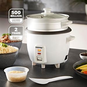 Geepas 0.6L Rice Cooker – Compact Electric Rice Steamer