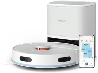 Philips Homerun 2000 Series: 2-in-1 Robot Vacuum and mop with 2700 Pa Suction & 130 min runtime, Laser Navigation, Carpet Boost, auto-Empty Station, app-Controlled, White (XU2100/20)
