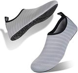 IceUnicorn Water Shoes Men Women Beach Swim Aqua Barefoot Socks Pool Quick Dry Yoga(liuxingyu Light Gray 42/43)