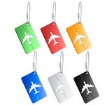 6 Pcs Luggage Tags, Luggage Labels, Suitcase Tags, Luggage Tags for Suitcases with Steel Loop and Waterproof Name ID Card Prevent Loss for Travel Luggage Baggage Identity ID Labels