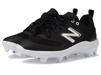 New Balance Womens Fresh Foam Velo V3 Molded Softball Shoe, Black/White, 7