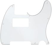 Musiclily 8 Hole Guitar Telecaster Pickguard Humbucker HH Scratch Plate for Fender USA/Mexican Standard Tele Parts, White 3Ply