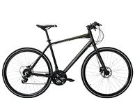 Ammaco Strada 700c Hybrid Trekking Road Commuter Sports Bike 24 Speed Mens Hydraulic Disc Brakes Lightweight Alloy 17" Frame Black