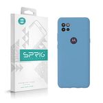 SPRIG Compatible with Motorola Moto G 5G Phone Liquid Silicone Cover Premium Back Cover Drop Tested Shock Proof Mobile Case for Men, Women, Boys and Girls with Camera Protection (Demin Blue)