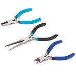 Blue Spot 08512 Combination Mini Plier Set Needle with Side Cut - Blue (3-Piece)