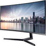 Samsung Business CH890 Series 34 inch WQHD 3440x1440 Ultrawide Curved Desktop Monitor for Business, 100 Hz, USB-C, HDMI, DP, 3 Year Warranty (LC34H890WGNXGO), Black/Titanium