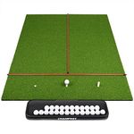CHAMPKEY PRO Golf Hitting Mats | Premium Turf with Rubber Foam Padding Golf Mats | Come with 2 Alignment Sticks and 4 Rubber Tees