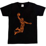 Fancy A Snuggle Boys Basketball Player Symbols T-Shirt Black 12-14 Years