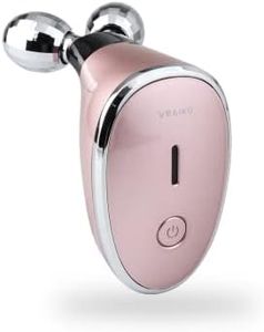 VRAIKO Gemini Microcurrent Face Massager Roller, Skin Rejuvenation Beauty Device for Neck & Face Lift Double Chin Reduction, Anti-Wrinkles, Sculpting, Toning and Tightening (Champagne Pink)