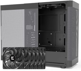 Zalman i4 Airflow ATX PC Case - Full Mesh Design - 6 x 120mm Fans Pre-Installed - Mid-Tower Desktop Computer Case - Vertical GPU Mount & 360mm Radiator Support, Black