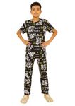 Ninos Dreams Half Sleeves Boys Night Suit with Lower-Game On Print