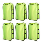 Senston Sports Pinnies 6/12 Pack Scrimmage Training Vests Jerseys Bibs Adult Youth for Football Basketball Volleyball Hockey Green