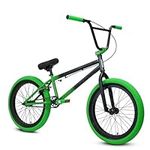 Elite BMX Bikes in 20" & 16" - These Freestyle Trick BMX Bicycles Come in Two Different Models, Stealth (20" BMX) & Pee-Wee (16" BMX) (20", Black Green)