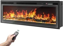 YITAHOME 36" Electric Fireplace Inserts, Fireplace Heaters for Indoor Use, Recessed or Wall Mounted, Remote Control with Timer, Adjustable Temperature, Adjustable Flame Color and Brightness, 1500W