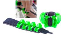 Aqualogix Low Resistance Hybrid Aquatic Training Fin Set - Green | Aquatic Cuffs | Quick Start Guide | Leg Water Weights | Aqua Aerobics, HIIT & Swim Training | Pair (LRPCFIN)