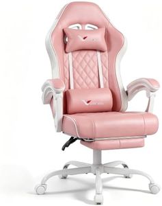Ergonomic Gaming Chair with Footrest Lumbar Support, Home Office Game Desk