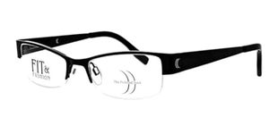 DEA Eyewear Extended Fit & Fashion For Women | Frames only, RX Ready, Anzio Black 128mm (5.04in)