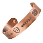 Knights Templar Cross Men's Pure Copper Magnetic Therapy Adjustable Bracelet Bangle by Willis Judd