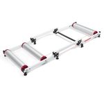 DIYTuning Bike Rollers Adjustable Bike Trainer Stand Foldable Indoor Home Cycling Rack Mountain Bicycle Roller with Resistance for MTB Road Bike Exercise Fitness (White)