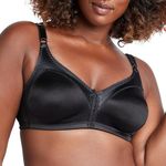 Bali Women's Double Support Wire-Free Bra, Black, 36C