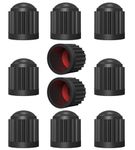 Tire Valve Caps 16 Pack Cars Bike Tire Stem Dust Covers Universal Stem Covers for SUV Bicycle Motorbike Trucks(Black)