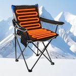 Les-Theresa Heated Seat Cushion USB, Heating Pad Electric Seat 3 Temperature Levels Chair Heat Pad, Cushion Rechargeable Heated Seat Pad for Office Chair, Camping, Home (Black-2)