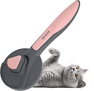 ZEWZE Spazzola per Cani e Gatti, Elimina Peli Morti, Riduce la Perdita di Capelli del 90%,Con funzione di massaggio,Spazzola Cane Autopulente per Pelo -Rosa