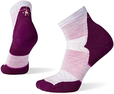 Smartwool Women's Run Targeted Cushion Ankle Socks, Purple Eclipse, Medium