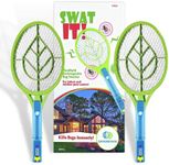 SWAT IT! Handheld Bug Zapper Racket, Rechargeable Electronic Fly Swatter Zapper, 4000 Volt, USB Charging Cable, 2 Pack (Mini)