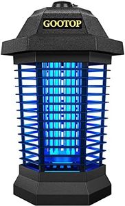 GOOTOP Bug Zapper Outdoor, Mosquito Zapper Outdoor, Electric Fly Zapper, Mosquito Killer, Fly Traps, 3 Prong Plug, Flying Insects Zapper Indoor Outdoor 90-130V, 4200V, ABS Plastic Outer (Black)