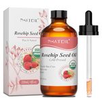 PHATOIL Organic Rosehip Seed Oil 118ml – 100% Pure, Cold Pressed & USDA Certified – Anti-Aging Rosehip Oil for Face, Skin, Hair & Nails