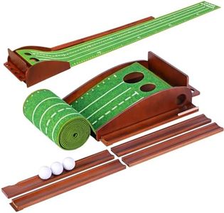 Urban Deco Putting Green Indoor, Golf Putting Mat Putting Matt with Auto Ball Return Training for Indoor and Outdoor Practice, Mini Golf Game for Home Office Backyard, Golfer Man Gift