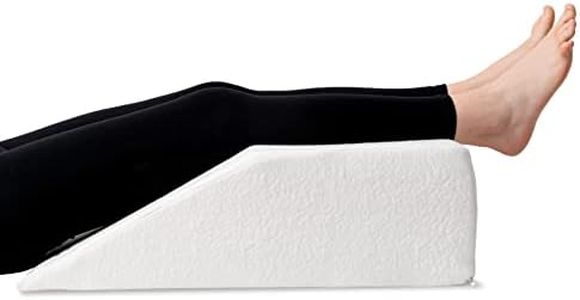 Dreamzie Leg Elevation Pillow - Orthopaedic Leg Support Memory Foam Pillow - For Back Pain, Knee Pain, Pain Post- Surgery, Heavy Legs, Circulation Issues - Breathable, Washable and Hypoallergenic