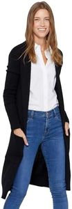 State Cashmere Long Sweater Cardigan Women 100% Pure Cashmere Cardigan with Pockets Cashmere Cardigans for Women (Black, Medium)
