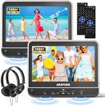 ARAFUNA 10.5" Car DVD Player Dual Screen with 1080P Full HD HDMI Input, Portable DVD Player for Car with Mounting Bracket,Watch The Same and Different Movies, Support USB/SD Card