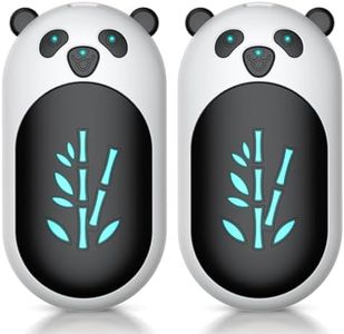 AI Hand Warmers Rechargeable 2 Pack, 6000mAh Electric Hand Warmer Reusable, 20Hrs Long Heating, Portable Pocket Heater Handwarmer for Women Men, Outdoor Camping, Ski Equipment (Black/White)