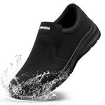LARN SAFETY Men Work Shoes Non Slip Waterproof Kitchen Chef Food Service Shoe Restaurant Hospital (Black/10US)