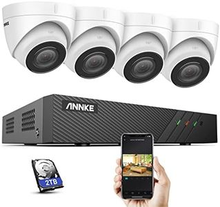 ANNKE H500 Kit Cámaras de Seguridad 8CH 5MP H.265+, 4 PoE IP Cámaras Exterior Impermeables IP67, Visión Nocturna a Color, Acceso Remoto, App Alerta, 2TB HDD
