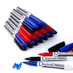 Volcanics Dry Erase Markers Low Odor Fine Whiteboard Markers Thin Box of 30, 3 Colors