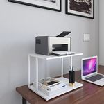 DECOWORLD || Printer Stand || Multipurpose Printer Table for Home, Office and Workstation (White)