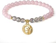 COAI Women's gemstone bracelet with sun and moon charm, 14 centimeters, Gemstone