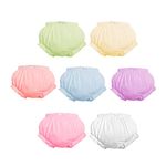 7 Pack Toddler Underwear for Baby Girls Cotton Ruffle Bloomer Toddlers Shorts Panties Kids Diaper Cover