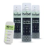 Invisel Fabric & Upholstery Protector Spray (600ml) | Pack of 3 | Nano Coating for 6 Months Stain & Water Protection | Ideal for Sofa, Carpets, Cushions | Long-Lasting Fabric Protector | Aerosol