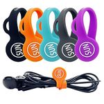 SUNFICON 6 Pack Cable Clips Magnetic Headphone Cable Organisers Earbuds Cord Winder Manager Keeper Bookmark Whiteboard Noticeboard Fridge Magnets USB Cable Ties Straps Wire Holder Home Office School