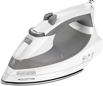 BLACK+DECKER F976 Quickpress Iron with Smart Steam Technology, White/Silver