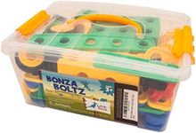 101 Pieces Bonza Boltz Stem Learning Toy by Little Roos/Educational Construction Engineering Building Blocks Set for 3, 4 and 5+ Year Old Boys & Girls