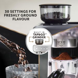 Breville Barista Max Espresso Machine – Integrated Grinder, Silver