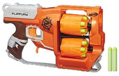 Nerf Zombie Strike Flipfury Blaster 2 Flipping 6-Dart Drums,12 Nerf Zombie Strike Darts - Toys for Kids, Teens & Adults, Outdoor Toys for Boys and Girls Ages 8+,Multicolor