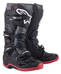 Alpinestars Tech 7 Boots Black/Cool Grey/Red Sz 10 (2012014-1153-10)